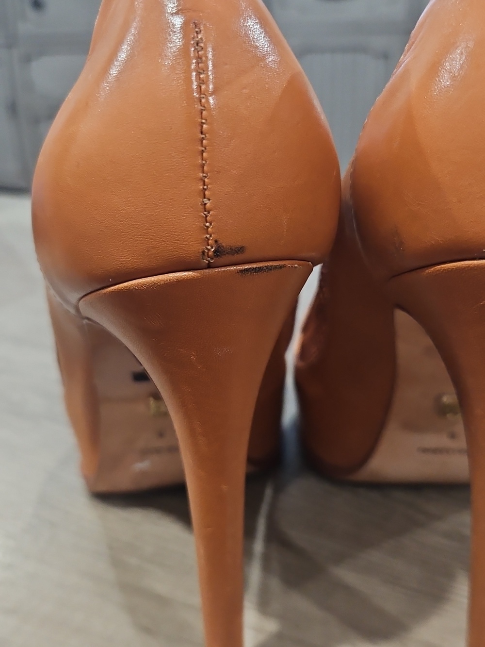 Pour La Victoire saddle leather platform heels size 8 - Picture 7 of 13